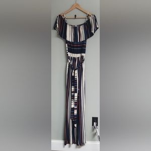 HER. Clothing. Striped Jumpsuit Belted. Size 1X